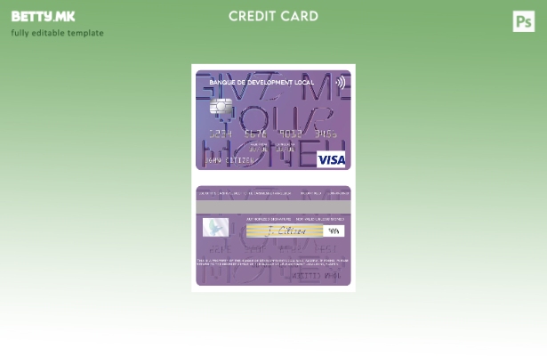 модерен стил Algeria Banque de Développement Шаблон за локална виза картичка